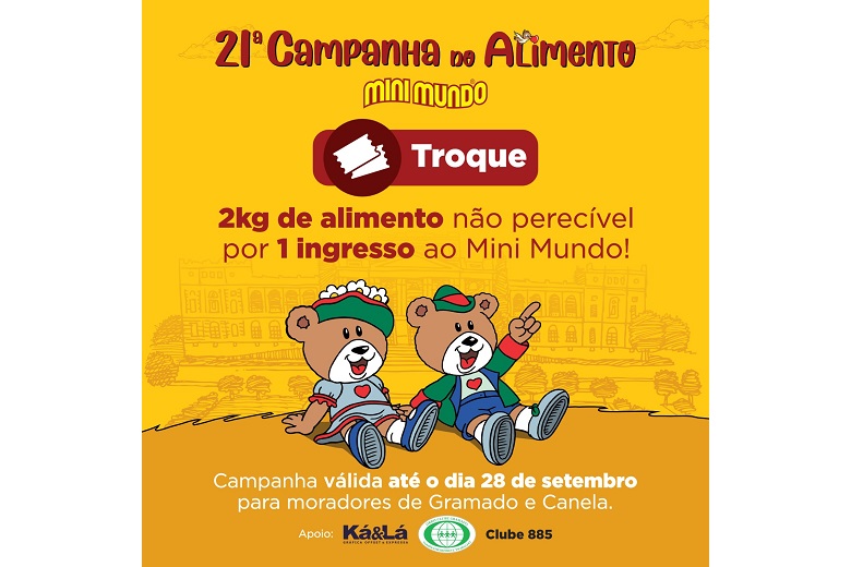 Mini Mundo realiza 21ª Campanha do Alimento e Festa da Solidariedade